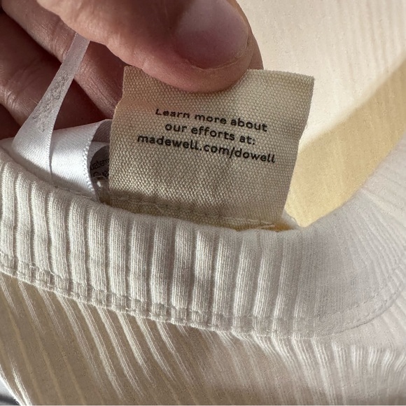 Madewell cream open back Ribbed Bodysuit large - Picture 7 of 7